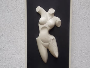 Black & White Abstract Nude Wall Sculpture, Male & Female