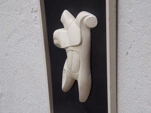 Black & White Abstract Nude Wall Sculpture, Male & Female