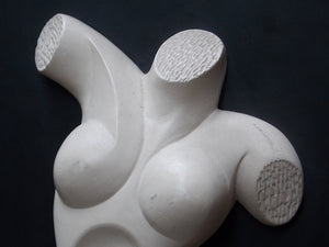 Black & White Abstract Nude Wall Sculpture, Male & Female