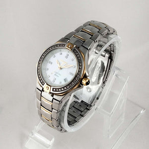 Seiko Coutura Watch, Mother of Pearl Dial, Jewel Details, Bracelet Strap