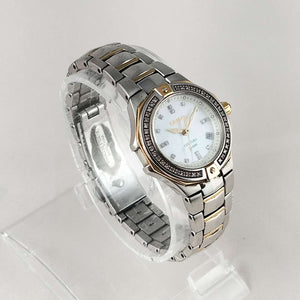 Seiko Coutura Watch, Mother of Pearl Dial, Jewel Details, Bracelet Strap