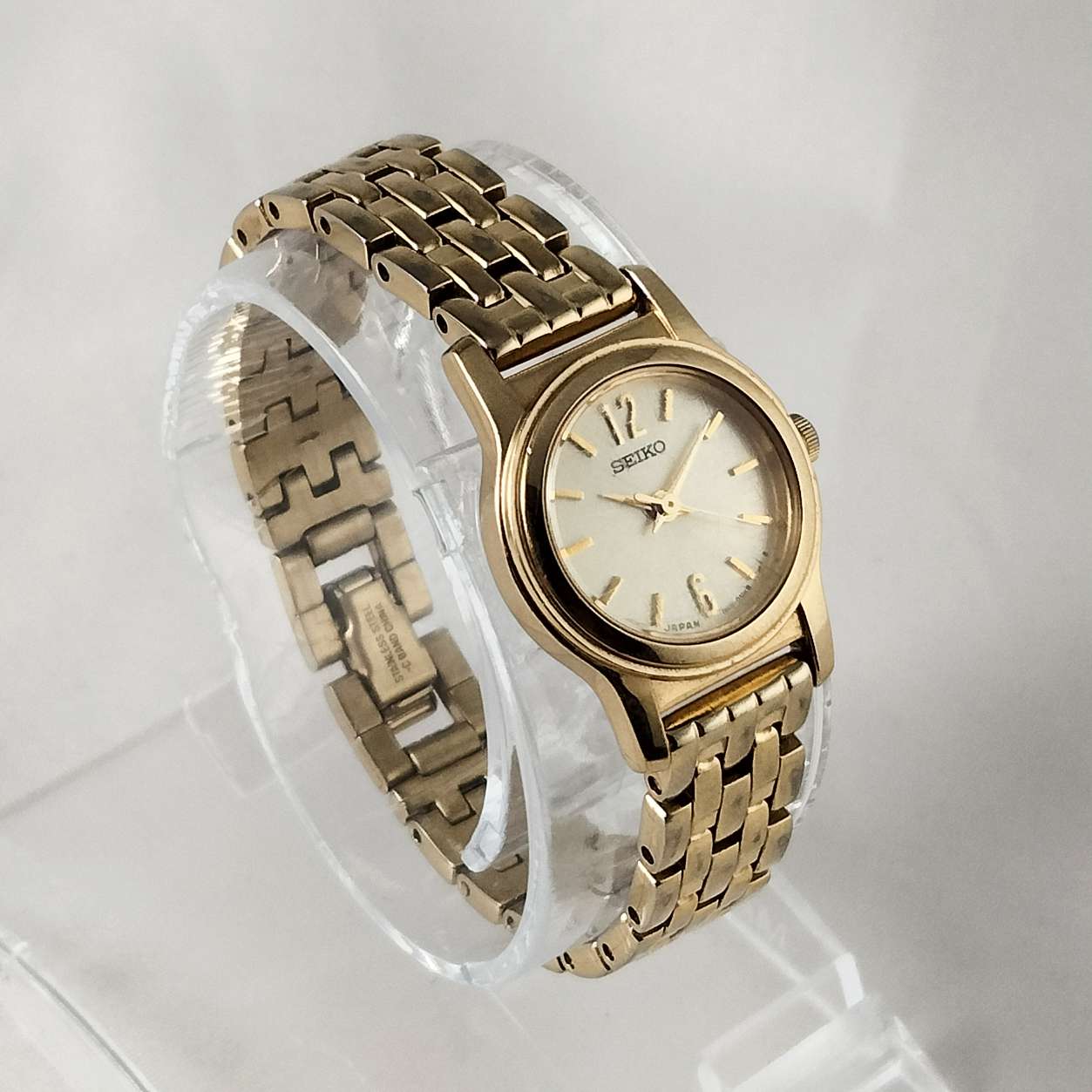 Seiko Petite Watch, Gold Tone, Bracelet Strap