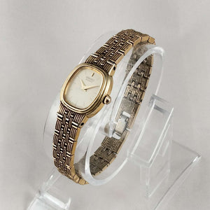 Seiko Petite Watch, Gold Tone, Textured Bracelet Strap