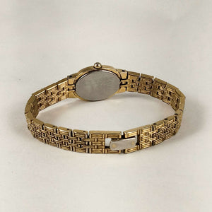 Seiko Petite Watch, Gold Tone, Textured Bracelet Strap