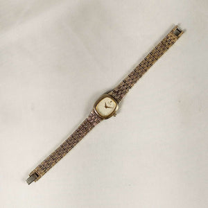 Seiko Petite Watch, Gold Tone, Textured Bracelet Strap