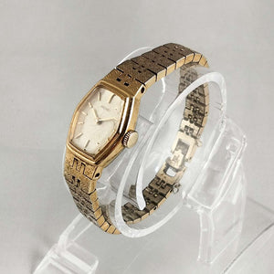 Seiko Petite Gold Tone Watch, Hexagonal Dial, Bracelet Strap