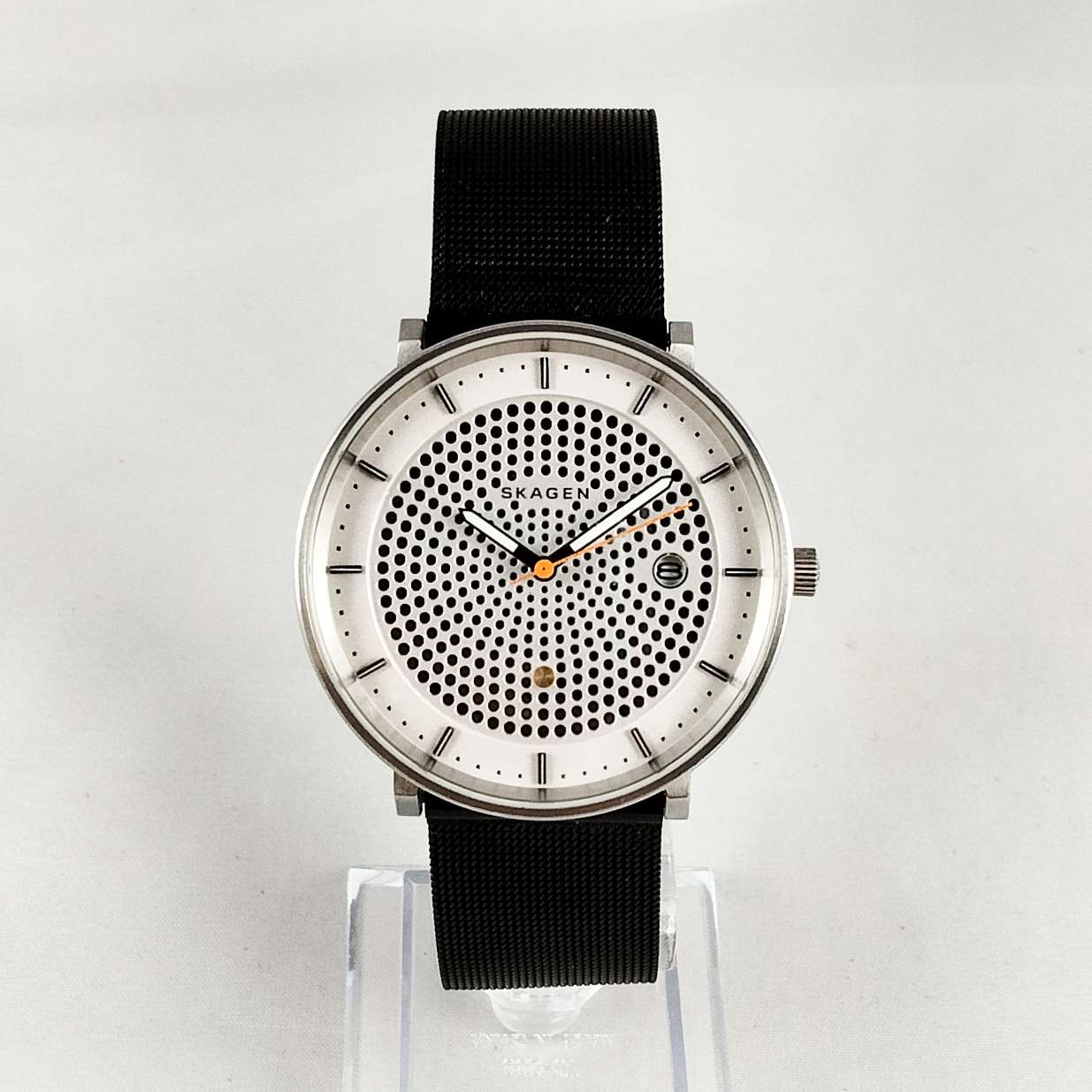 Skagen Hald Watch, Perforated Textured Dial, Mesh Strap