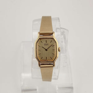 Seiko Women's Petite Gold Tone Watch, Octagon Dial, Bracelet Strap