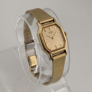 Seiko Women's Petite Gold Tone Watch, Octagon Dial, Bracelet Strap