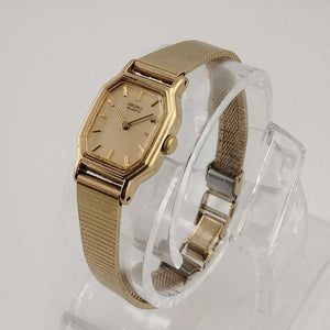 Seiko Women's Petite Gold Tone Watch, Octagon Dial, Bracelet Strap