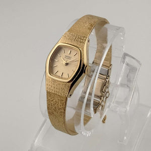 Seiko Women's Petite Gold Tone Watch, Small Hexagon Dial, Bracelet Strap