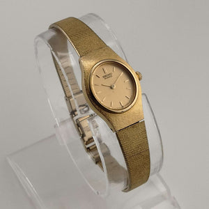 Seiko Women's Petite Oval All Gold Tone Watch, Smooth Bracelet Strap