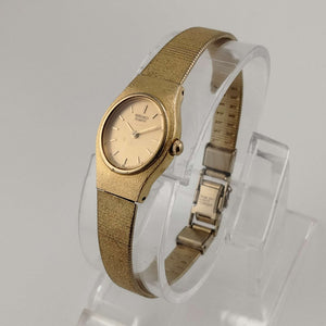 Seiko Women's Petite Oval All Gold Tone Watch, Smooth Bracelet Strap