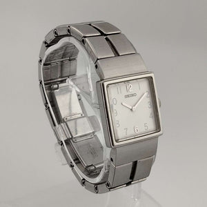 Seiko Women's Watch, Square Dial, Silver Tone, Bracelet Strap