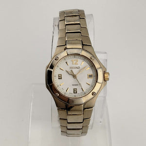 Seiko Unisex Gold Tone Watch, Date, Bracelet Strap