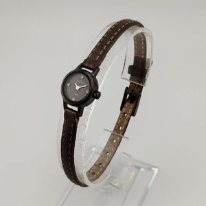 Skagen Ultra Petite Watch, Brown Mother of Pearl Dial, Jewel Detail, Genuine Leather Strap