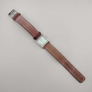 Skagen Watch, Square Pink Mother of Pearl Dial, Genuine Pink Leather Strap