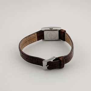 Skagen Watch, Square Mother of Pearl Dial, Genuine Brown Leather Strap