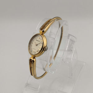 Armitron Petite Quartz Watch, Gold Tone, Oval Dial, Adjustable Bangle Strap