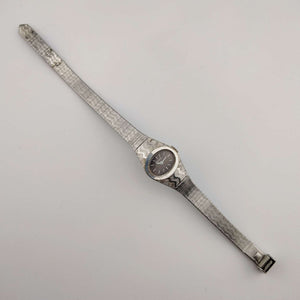 Bulova Unisex Watch, Silver Tone, Horizontal Oval Dial, Adjustable Bracelet Strap