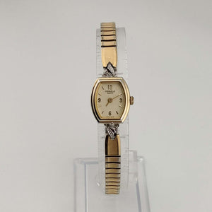 Caravelle by Bulova Quartz Petite Gold Tone Watch, Oval Dial, Stretch Strap