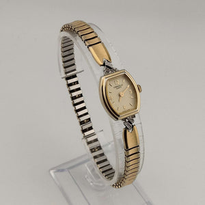 Caravelle by Bulova Quartz Petite Gold Tone Watch, Oval Dial, Stretch Strap