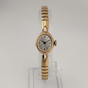 Timex Women's Gold Tone Watch, Oval Dial, Stretch Strap