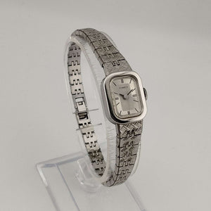 Timex Women's Silver Tone Watch, Rectangular Dial, Bracelet Strap