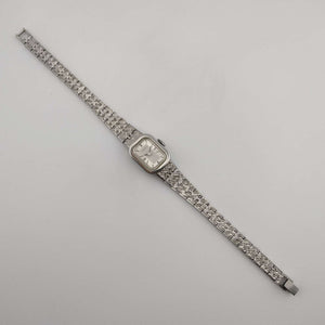 Timex Women's Silver Tone Watch, Rectangular Dial, Bracelet Strap