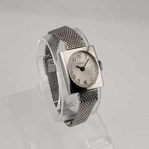 Timex Unisex Silver Tone Watch, Oval Dial, Adjustable Mesh Strap