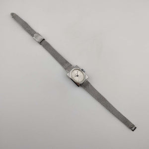 Timex Unisex Silver Tone Watch, Oval Dial, Adjustable Mesh Strap