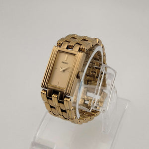 Seiko Women's Watch, All Gold Tone, Rectangular Dial, Bracelet Strap