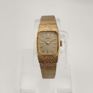 Seiko Women's Watch, Gold Tone, Rectangular Dial with Rounded Corners, Bracelet Strap