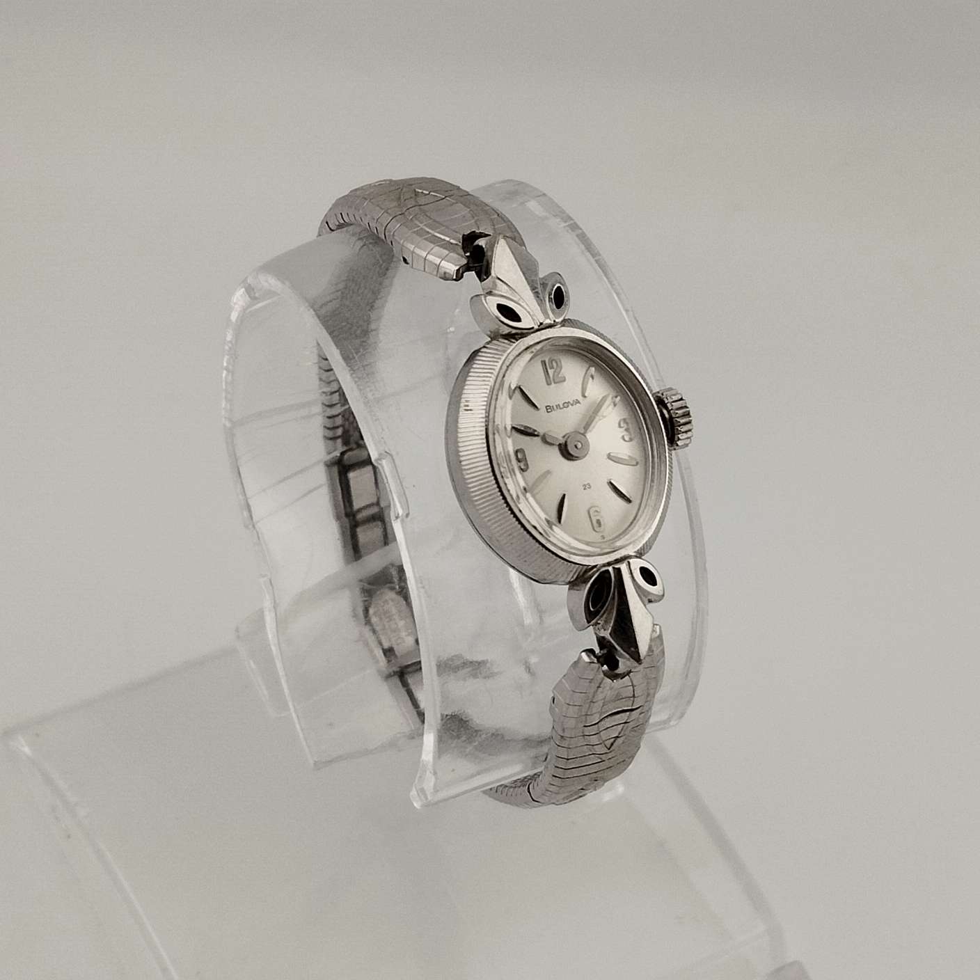 Bulova Petite Women's Silver Tone Watch, Oval Dial, Bracelet Strap