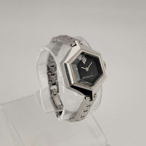 Wittnauer Petite Silver Tone Watch, Large Hexagonal Dial, Link Strap