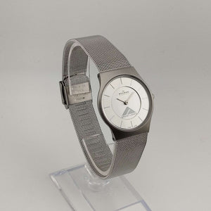 Skagen Women's Silver Tone Watch, Round Dial, Adjustable Mesh Strap