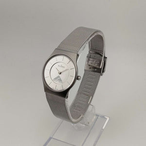 Skagen Women's Silver Tone Watch, Round Dial, Adjustable Mesh Strap