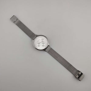 Skagen Unisex Silver Tone Watch, Round Chronograph Dial, Adjustable Mesh Strap