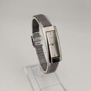 Skagen Unisex Silver Tone Watch, Elongated Rectangular Dial, Adjustable Mesh Strap