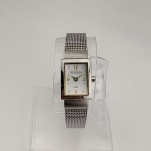 Skagen Women's Petite Silver Tone Watch, Rectangular Dial, Adjustable Mesh Strap 2