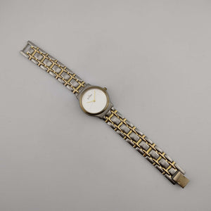 Skagen Unisex Silver and Gold Tone Watch, Circular Dial, Bracelet Strap