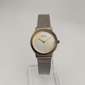 Skagen Unisex Silver and Gold Tone Watch, Circular Dial, Adjustable Mesh Strap