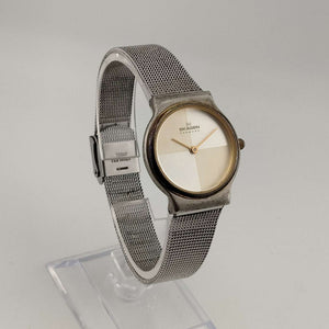 Skagen Unisex Silver and Gold Tone Watch, Circular Dial, Adjustable Mesh Strap