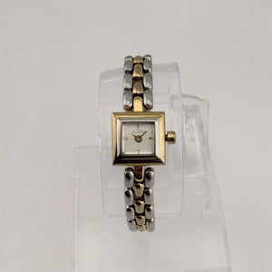 Skagen Women's Ultra Petite Gold and Silver Tone Watch, Square Dial, Bracelet Strap