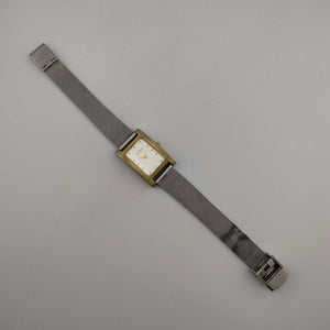 Skagen Unisex Silver and Gold Tone Watch, Rectangular Dial, Adjustable Mesh Strap