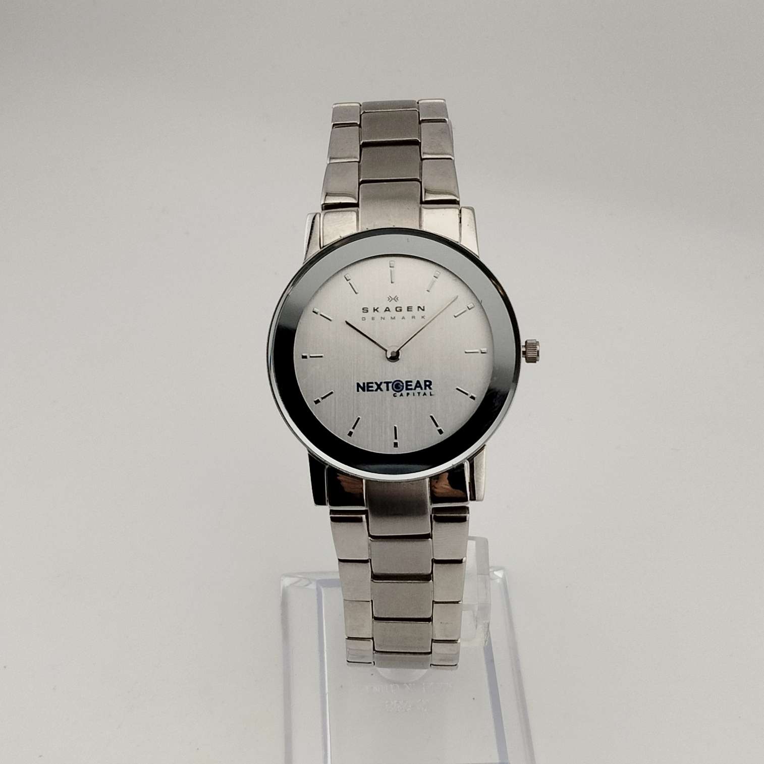 Skagen Men's Silver Tone Watch, Round Dial, Bracelet Strap