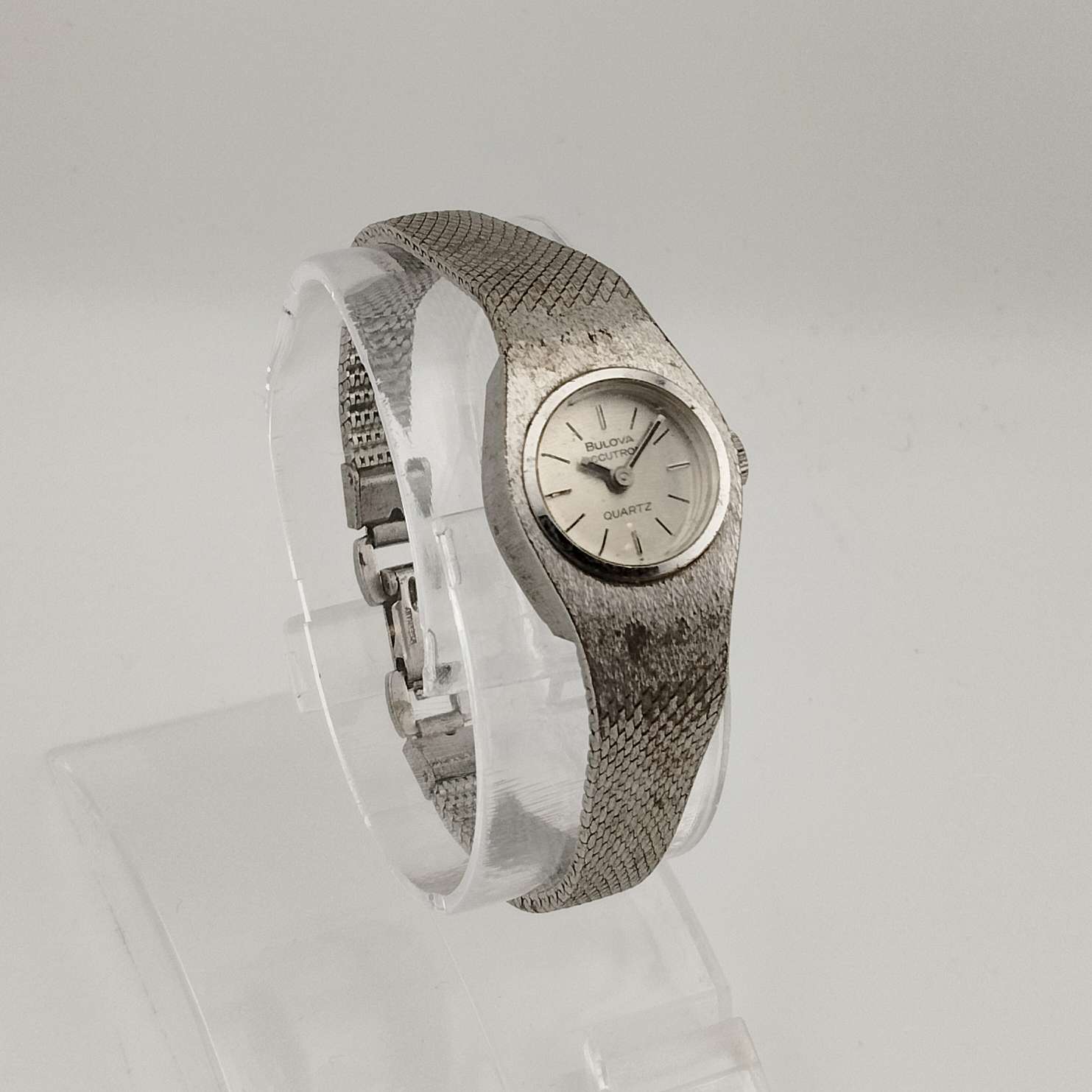 Bulova Women's Accutron Quartz Watch, Silver Tone, Circle Dial, Bracelet Strap