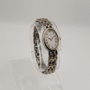 Seiko Women's Mixed Metal Watch, Elongated White Oval Dial, Bracelet Strap