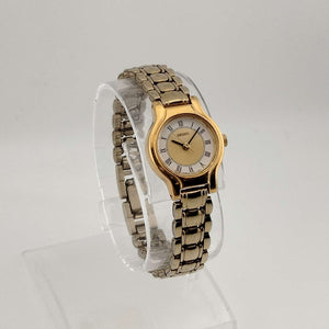 Seiko Women's Gold Tone Watch, Circular Dial with Inner Gold Circle Detail, Bracelet Strap