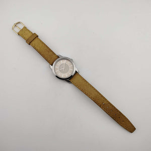 Timex Men's Mixed Metal Watch, Circular Dial, Yellow Leather Strap